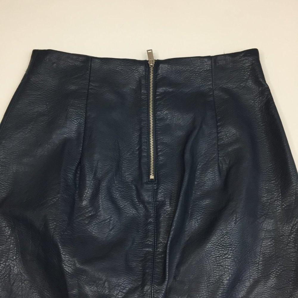 Zara Basic Dark Green Decorative Zip Pockets Leat… - image 7